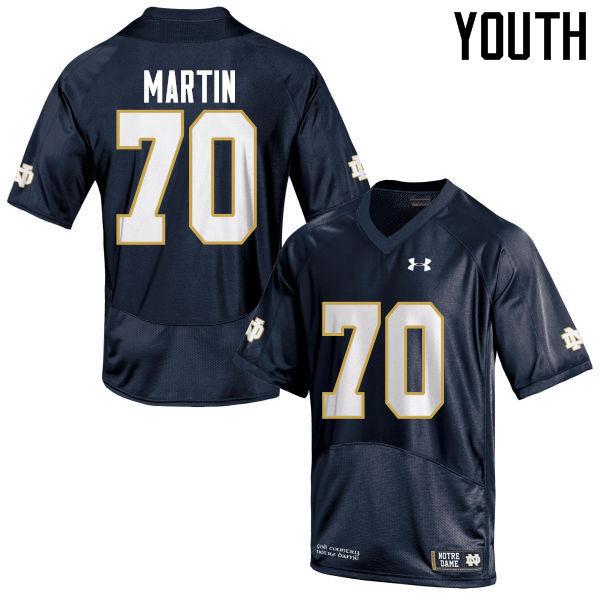 Youth NCAA Notre Dame Fighting Irish #70 Zack Martin Stitched College Under Armour Authentic Navy Blue Football Jersey ZQ10P08YM